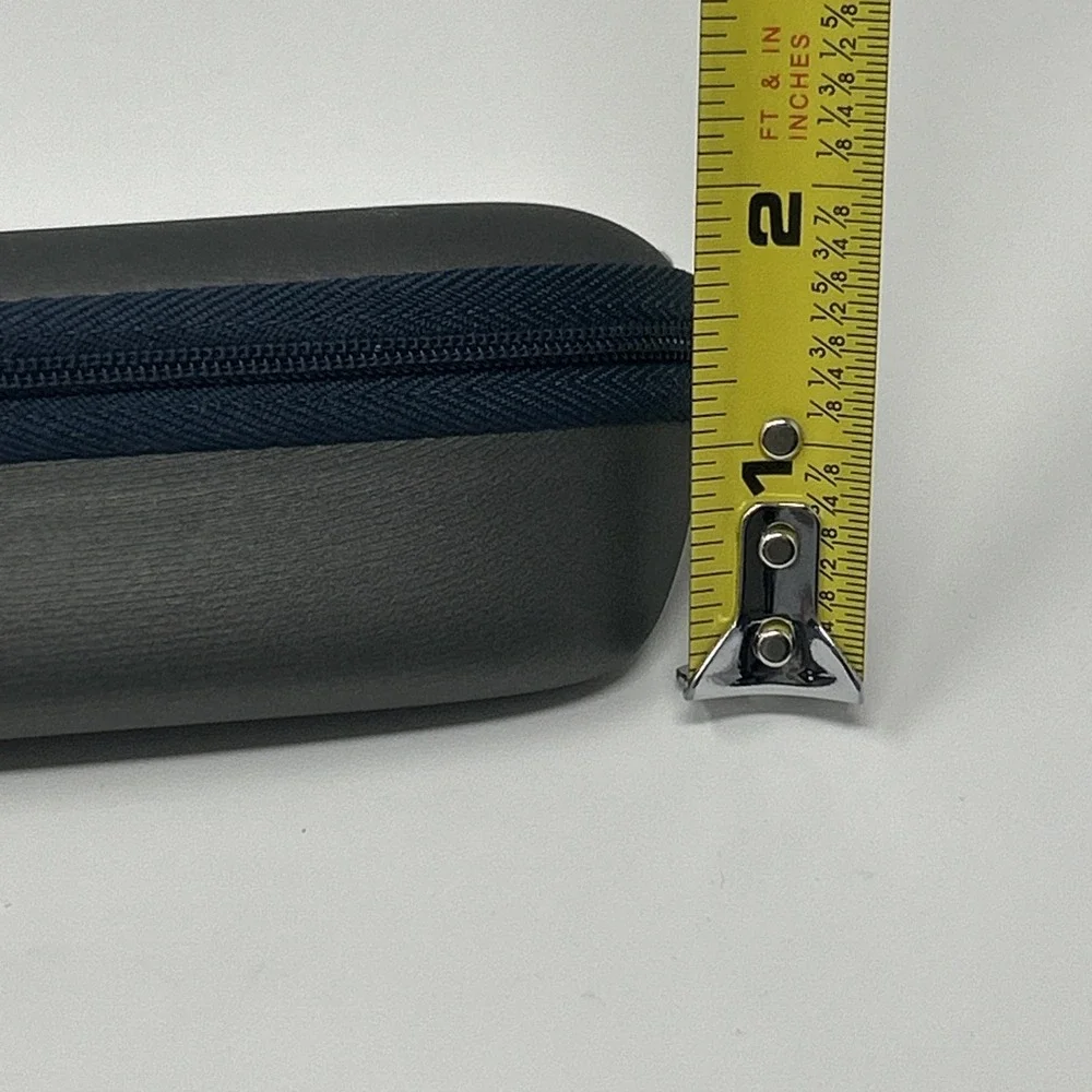 NEW Timex TMX Semi-Hard Gray Eyeglass Case Small & Thin Case Only